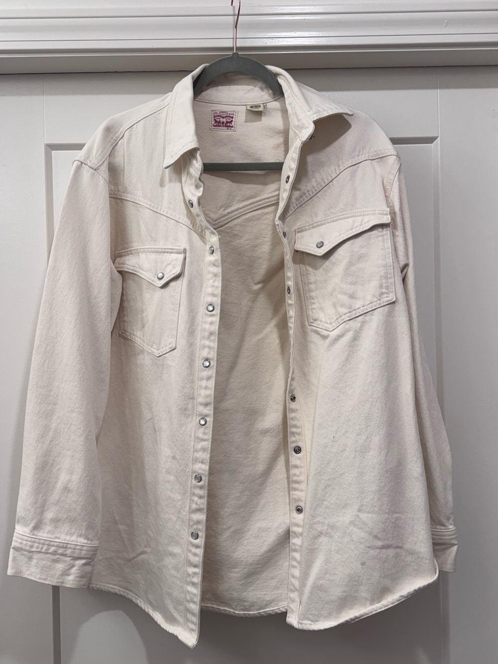 Levi's Off-White Denim Western Shirt Jacket